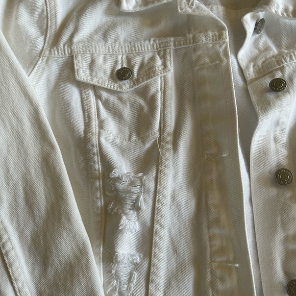 Distressed, white PacSun, jean jacket - Picture 2 of 7